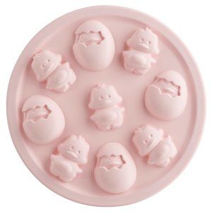 Trudeau Structure Silicone 9" Round Easter Chicks Cookie Pan, Kitchen Baking NEW